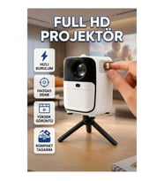 Taşınabilir Full HD 1080P Projektör – Ultra HD Görüntü Kalitesi ve Kompakt Tasarım