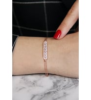 Baget Taşlı 925 Ayar Gümüş Bileklik - B083901