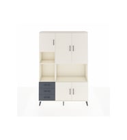Arges Dolap 9 Raflı 3 Çekmeceli 5 Kapaklı 132x30x195 Aytaşı-Aytaşı/Antrasit