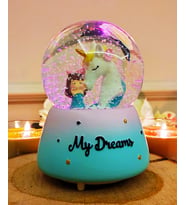 Unicorn Kar Küresi Otomatik Işıklı Müzikli