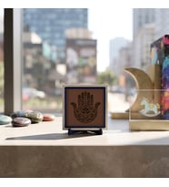 Hamsa Figürlü Modern Dekoratif Obje, Ev ve Ofis İçin Zarif Aksesuar 10x10 cm