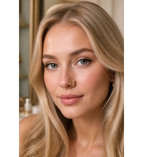 Sarı Renk Sıkıştırmalı Burun Kulak Piercıng