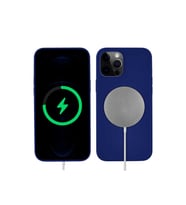 Apple iPhone 13 Pro Uyumlu Kılıf Zore Silksafe Wireless Kapak (Mavi)