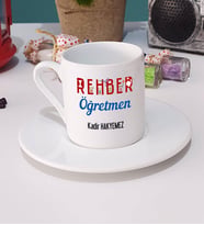 Rehber Öğretmeni Türk Kahvesi Fincanı Beyaz