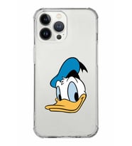 Apple iPhone 13 Pro Uyumlu Köşe Korumalı Antişok  Kapak Donald Duck Tasarımlı Şeffaf  Kılıf