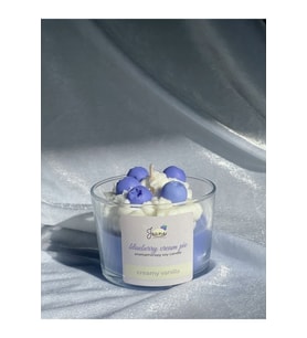 Jeane Candles Blueberry Vanilya Kokulu Mum Yaban Mersini Cupcake Hediyelik Aromaterapi Mum