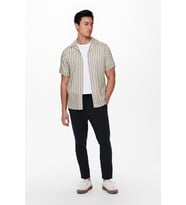 ONLY & SONS ONSWAYNE LIFE SS VISCOSE SHIRT NOOS 22013267 (Bej)