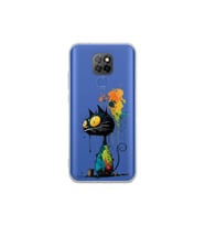 General Mobile GM 20 ile Uyumlu Splash Kedi Tasarımlı Şeffaf Silikon Kılıf