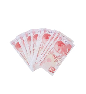 Düğün Parası Sahte Para 200 Adet Şaka Oyun Parası 10 TL (Koyu Kırmızı)