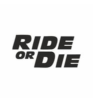 Ride Or Die Araba Stickeri siyah 18x8 CM (Siyah)