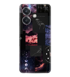 Oppo A3 Kılıf Boutique Baskılı Resimli Ay Pattern Pcode -030