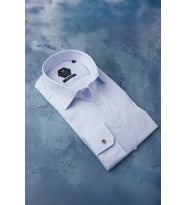 Slimfit %100 Pamuk Premium Serisi İnce Çizgili Gömlek