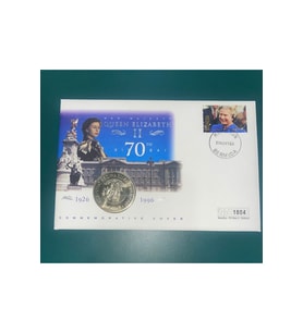 Queen Elisabeth II 70. Doğum Günü Bermuda Paralı İlk Gün Zarfı Seri No 1804 Limited