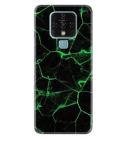 Tecno Camon 16 18P Pova Pova 3 Pova Neo Kılıf Desemli Silikon Yeşil Şerit Mermer 1320