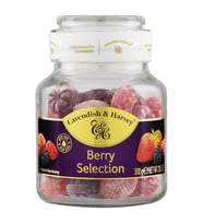 Cavendish & Harvey  Mixed Berry Hard Candy Drops/Karışık Orman Meyve Aromalı Şeker Cam Kavanoz 300 g