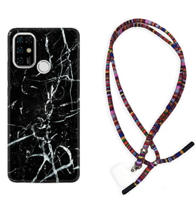 Casper E30 F20 X20 Kılıf Boyun Asklı Rasta Silikon Black Marble 3 1382