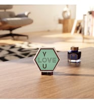 Sevgiliye Hediye Love You Yazılı Dekoratif Masaüstü Süsü Çalışma Masalarınıza Şık Bir Dokunuş 10x10 cm