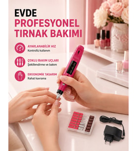 Profesyonel Tırnak Matkap Makinesi - Usb Şarjlı, Ayarlanabilir Hız, Düşük Titreşimli Ve Sessiz Çalışma