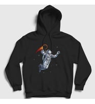 Presmono Unisex Siyah Dunk Astronaut Space Astronot Uzay Kapüşonlu Sweatshirt 282331tt