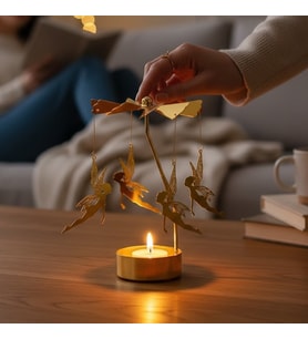 Isı ile Dönen Mumluk – Yeni Yıl Geyik Modeli Dilek Çanı