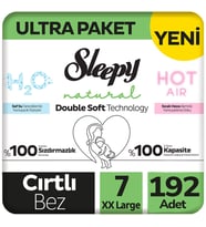 Sleepy 7 Beden Double Soft Natural Bebek Bezi Ultra Paket 48x4 192 Adet
