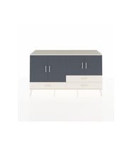 Hyperion Konsol 5 Raflı 3 Çekmeceli 4 Kapaklı 176x44x99 Aytaşı-Antrasit/Aytaşı
