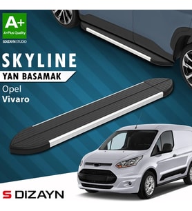 S-Dizayn Opel Vivaro B Kısa Şase Skyline Aluminyum Yan Basamak 213 Cm 2015-2018 A+ Kalite