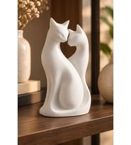 Kedi Çifti Biblo — Minimalist Dekorasyon
