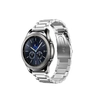 Samsung Gear S2 (20mm) Uyumlu Kordon Paslanmaz Metal Baklalı Tasarım KRD-04 Kayış