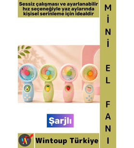 #Vantilatör Gündelik Mini Çanta Boy Seyahat Tipi Kompakt Taşınabilir Hafif Sessiz Çalışma Ev Ofis Ya