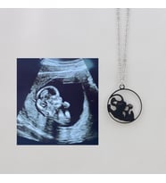 Kişiye Özel 925 Ayar Gümüş Ultrason Fotoğraf Kolye