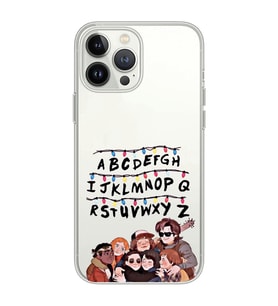 Iphone 15 Pro Uyumlu Stranger Things Desenli Şeffaf Telefon Kılıfı
