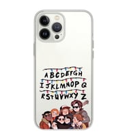 Iphone 15 Pro Uyumlu Stranger Things Desenli Şeffaf Telefon Kılıfı