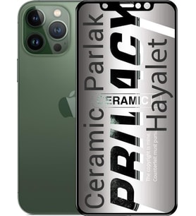 Apple Uyumlu iPhone 13 Pro Hayalet Ekran Koruyucu Parlak Seramik