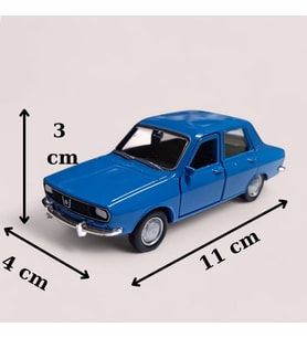Nostaljik Metal Çek Bırak Mavi Araba Renault 12 Kapılar Açılır