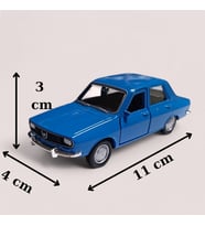 Nostaljik Metal Çek Bırak Mavi Araba Renault 12 Kapılar Açılır