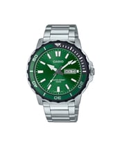 Casio MTD-125D-3AVDF Quartz Çelik Gri Yeşil Kadran 46 mm Erkek Kol Saati