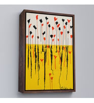 Çerçeveli Alexander Calder - Damlalar Tablo - Drops (Kahverengi)