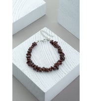Garnet Doğal Kırık Taş Bileklik