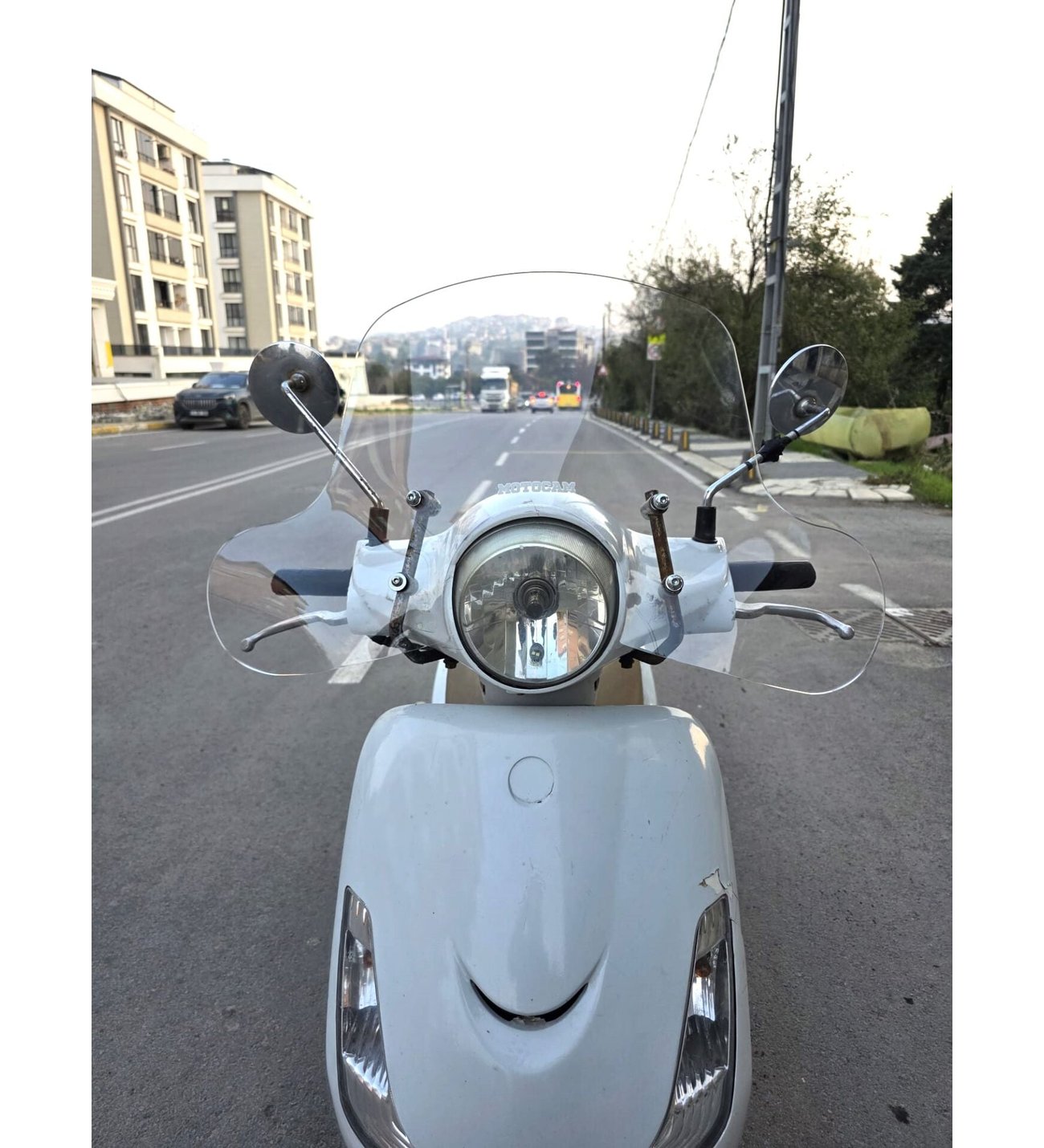 MOTOCAM SYM Fiddle II 125 Ön Cam 2008-2016 Model 53cm Şeffaf