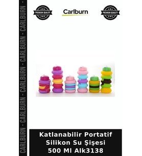Özel Üretim Matara Seyahat Katlanabilir Portatif Silikon Su Şişesi 500 Ml Alk3138