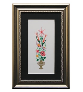 e38 EL İŞÇİLİĞİ VAZOLU BUKET TEZHİP TABLO 41 * 28 cm - 1790