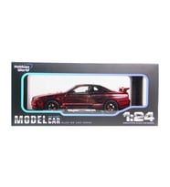 Hobbiez World Nissan Skyline GT-R R34 Shinny Colors Koyu Kırmızı 1/24 Model Araba