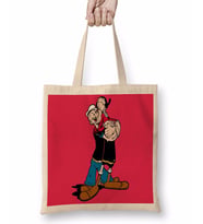 Popeye Temel Reis Bez Çanta Uzun Saplı