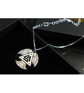 Viking İskandinav Valknut Muska Odins Sembolü  Erkekler için Viking Savaşçı Kolye