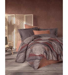 Cotton Box Modern Çift Kişilik Nevresim Takımı Fluss Tarçın