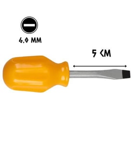 Kupa Küçük Topaç Tornavida DÜZ Uçlu 6.0 - 5 cm.