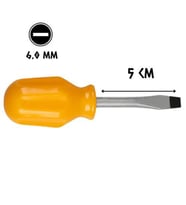 Kupa Küçük Topaç Tornavida DÜZ Uçlu 6.0 - 5 cm.