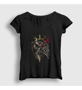 Presmono Kadın Siyah Momonga Anime Overlord T-Shirt 455033tt