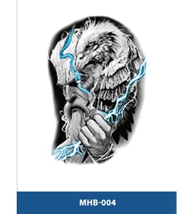 MHB-004 ORTA BOY KARTAL VE ZEUS DESEN GEÇİCİ DÖVME-TATTO